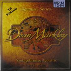 Струни для акустичної гітари Dean Markley DMS2206 Signature Series 12 String 12/54