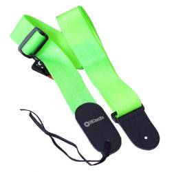Ремінь для гітари DIMARZIO NYLON WITH LEATHER ENDS (NEON GREEN)