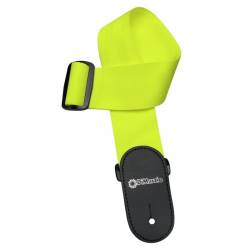 Ремінь для гітари DIMARZIO NYLON WITH LEATHER ENDS (NEON YELLOW)