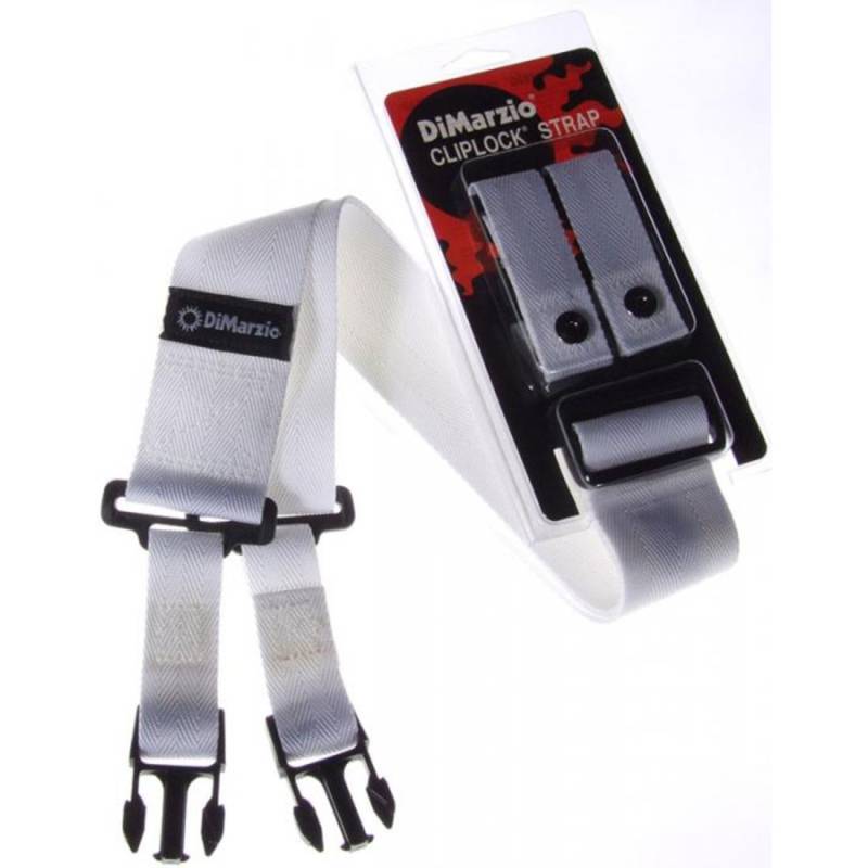 Ремень для гитары DIMARZIO 2 INCH NYLON CLIPLOCK WHITE