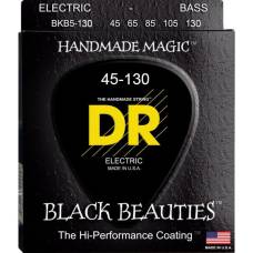 Струны для бас-гитары DR BKB5-130 Black Beauties K3 Coated Medium 5-Strings 45-130