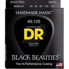 Струни для бас-гітари DR BKB5-45 Black Beauties K3 Coated Medium 5 Strings 45/125