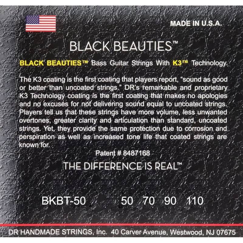 Струни для бас-гітари DR BKBT-50 Black Beauties Black Coated 50/110