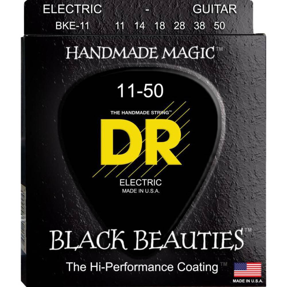 Струни для електрогітари DR BKE-11 Black Beauties Heavy K3 Coated 11/50