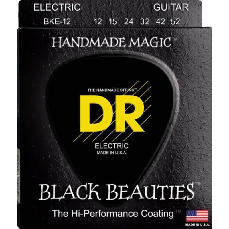 Струны для электрогитары DR BKE-12 Black Beauties Extra Heavy K3 Coated 12/52