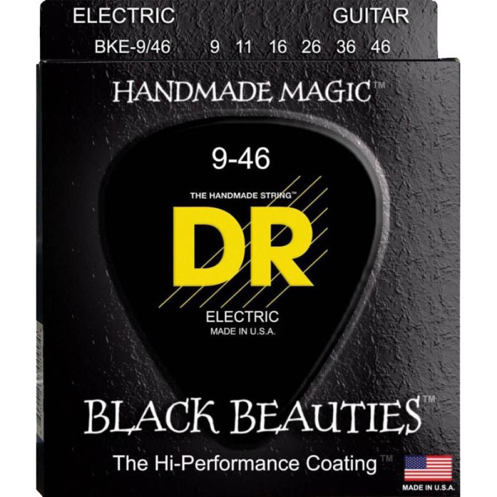 Струни для електрогітари DR BKE-9/46 Black Beauties Light Heavy K3 Coated 9/46