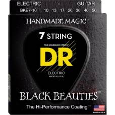 Струни для електрогітари DR BKE7-10 Black Beauties Medium K3 Coated 7 Strings 10/56