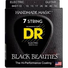 Струни для електрогітари DR BKE7-10 Black Beauties Medium K3 Coated 7 Strings 10/56