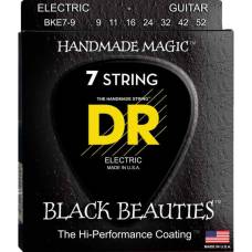 Струны для электрогитары DR BKE7-9 Black Beauties Light K3 Coated 7 Strings 9/52