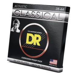 Струни для класичної гітари DR CN-M Silver-Plated Nylon Medium Tension 28-42