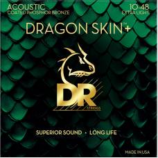 Струны для акустической гитары DR DAP-10 Dragon Skin Coated 10/48