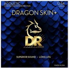Струны для акустической гитары DR DAP-12 Dragon Skin+ Acoustic Phosphor Bronze Light 12/54