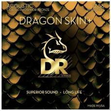 Струны для акустической гитары DR DAP-12/56 Dragon Skin+ Acoustic Phosphor Bronze Bluegrass 12/56