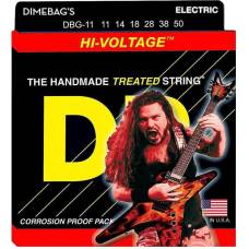 Струни для електрогітари DR DBG-11 Dimebag Darrell Hi Voltage Nickel Plated Extra Heavy 11/50