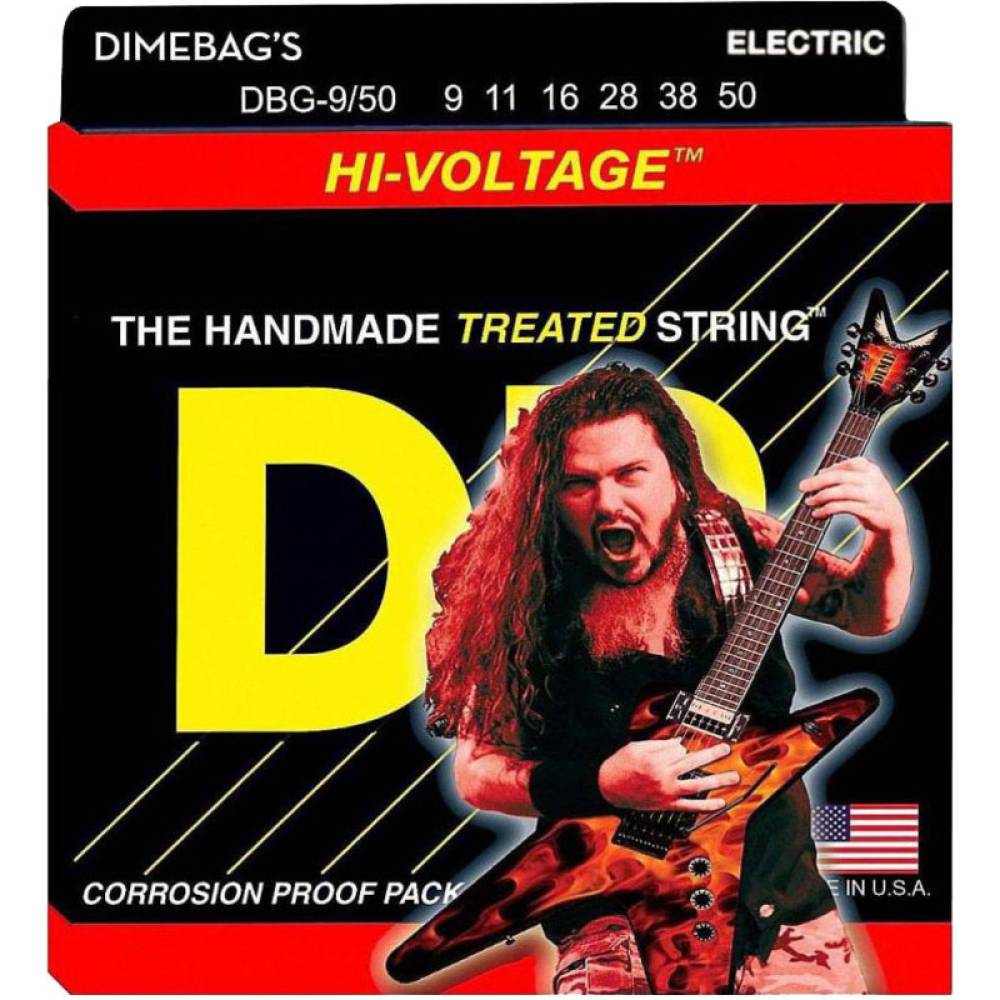 Струни для електрогітари DR DBG-9/50 Dimebag Darrell Hi Voltage Nickel Plated Light & Heavy 9/50