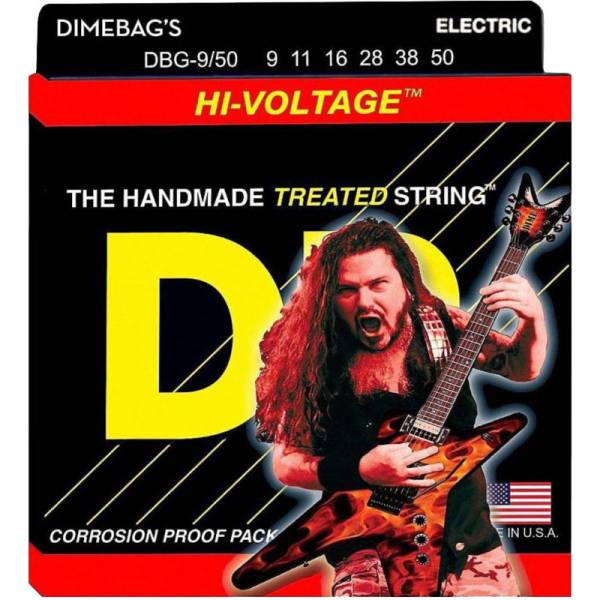 Струни для електрогітари DR DBG-9/50 Dimebag Darrell Hi Voltage Nickel Plated Light & Heavy 9/50