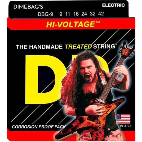 Струни для електрогітари DR DBG-9 Dimebag Darrell Hi Voltage Nickel Plated Light 9/42