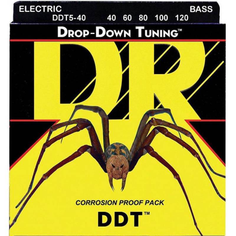 Струны для бас-гитары DR DDT5-40 Drop-Down Tuning Light 5-Strings 40/120