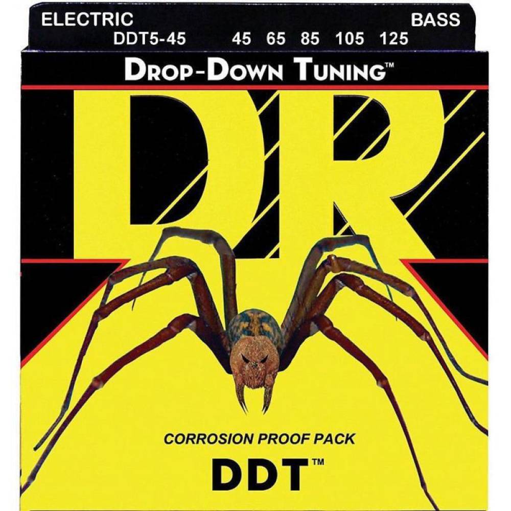 Струни для бас-гітари DR DDT5-45 Drop-Down Tuning Medium 5-Strings 45/125