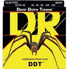 Струни для бас-гітари DR DDT5-45 Drop-Down Tuning Medium 5-Strings 45/125