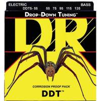 Струны для бас-гитары DR DDT5-55 Drop-Down Tuning Heavy 5-Strings 55/135