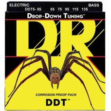 Струни для бас-гітари DR DDT5-55 Drop-Down Tuning Heavy 5-Strings 55/135