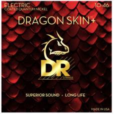 Струни для електрогітари DR DEQ-10 Dragon Skin+ Electric Medium 10/46