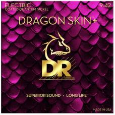 Струни для електрогітари DR DEQ-9 Dragon Skin+ Coated Quantum Nickel Light 9/42