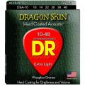 Струны для акустической гитары DR DSA-10 Dragon Skin K3 Coated 10/48