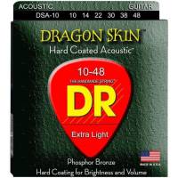 Струны для акустической гитары DR DSA-10 Dragon Skin K3 Coated 10/48