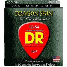 Струни для акустичної гітари DR DSA-12 Dragon Skin K3 Coated 12/54