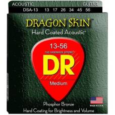 Струни для акустичної гітари DR DSA-13 Dragon Skin K3 Coated 13/56