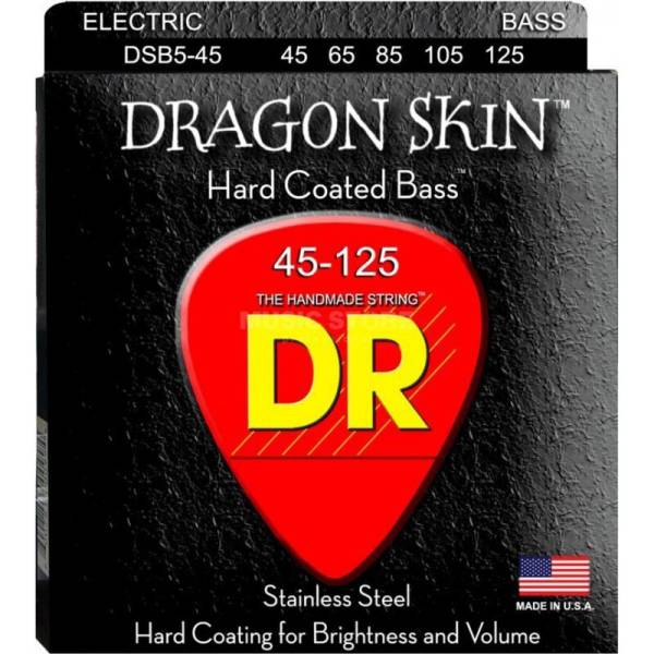 Струны для бас-гитары DR DSB5-45 Dragon Coated Medium 5-String 45/125