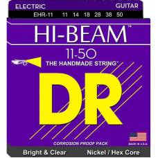 Струни для електрогітари DR EHR-11 Hi-Beam Nickel Plated Hex Core Heavy 11/50
