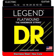 Струны для электрогитары DR FL-12 Legend Flatwound Medium 12/52