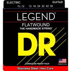 Струни для електрогітари DR FL-12 Legend Flatwound Medium 12/52
