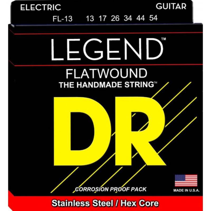 Струни для електрогітари DR FL-13 Legend Flatwound Heavy 13/54