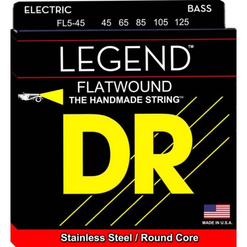 Струны для бас-гитары DR FL5-45 Legend Flatwound Medium 5-Strings 45/125