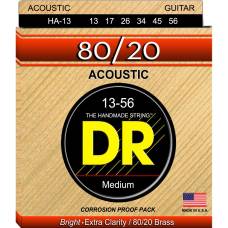 Струни для акустичної гітари DR HA-13 Hi-Beam 80/20 Bronze Medium 13/56
