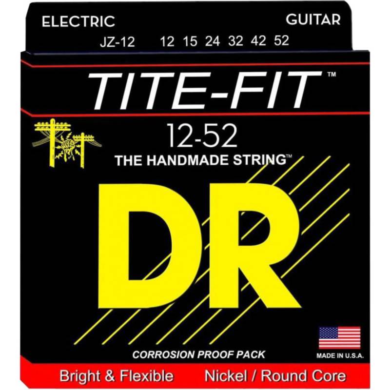 Струны для электрогитары DR JZ-12 Tite-Fit Nickel Plated Jazz 12/52