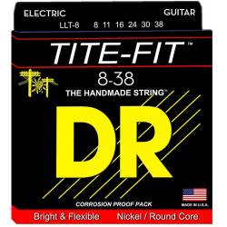 Струни для електрогітари DR LLT-8 Tite-Fit Nickel Plated Lite Lite 8/38