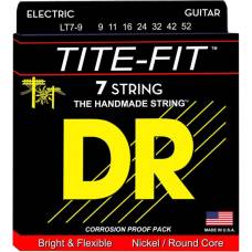 Струни для електрогітари DR LT7-9 Tite-Fit Nickel Plated Light 7 Strings 9/52