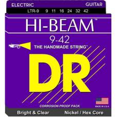 Струни для електрогітари DR LTR-9 Hi-Beam Nickel Plated Hex Core Light 9/42