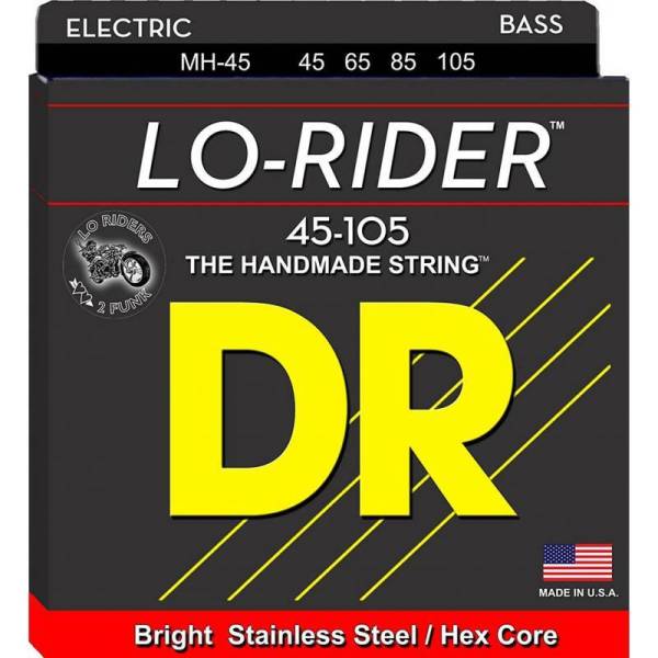 Струни для бас-гітари DR MH-45 Lo-Rider Stainless Steel Medium 45/105