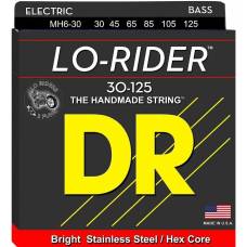 Струны для бас-гитары DR MH6-30 Lo-Rider Stainless Steel Medium 6-String 30/125