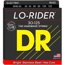 Струни для бас-гітари DR MH6-30 Lo-Rider Stainless Steel Medium 6-String 30/125