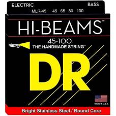 Струни для бас-гітари DR MLR-45 Hi-Beam Stainless Steel 4 String Medium Light 45/100