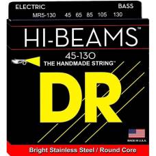 Струны для бас-гитары DR MR5-130 Hi-Beam Stainless Steel 5 String Medium 45/130