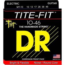 Струни для електрогітари DR MT-10 Tite-Fit Nickel Plated Medium-Tite 10/46