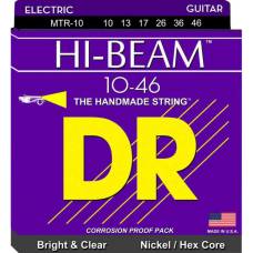 Струны для электрогитары DR MTR-10 Hi-Beam Nickel Plated Hex Core Medium 10/46